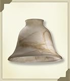 Quorum 2813F Decorative Optional Bell Glass, Faux Brown Alabaster Glass