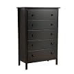 Berkshire 5 Drawer Chest - Black
