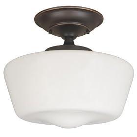 World Imports Lighting 9007-88 Luray 1-Light Semi-flush Light Fixture, Oil Rubbed Bronze