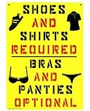 Bras & panties optional tin sign