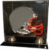 Deluxe Mini Football Helmet Display Case with Gold Risers