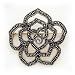 Sterling Silver Marcasite Rose Pin