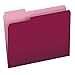Pendaflex Two-Tone Color File Folders, Letter Size, 1/3 Cut, Burgundy, 100 Per box (152 1/3 BUR)