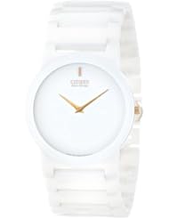 Citizen Unisex AR3050-52B  Eco-Drive White Ceramic Stiletto Blade Watch