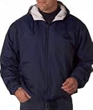 31%2BH2gJW4nL. SL160  High Quality Adult Fleece Lined Hooded Jacket   Navy, 2XL