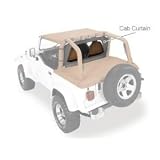 ROLL BAR CURTAIN, DIAMOND BLACK, 80-06 JEEP WRANGLER, UNLIMITED & CJ by Rugged Ridge