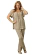 Chiffon pleated pant suit