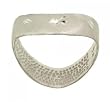 Diamond Cut Thumb Ring Crafted in Brushed White Gold