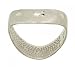 Diamond Cut Thumb Ring Crafted in Brushed White Gold