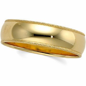 Genuine IceCarats Designer Jewelry Gift 10K White Gold Wedding Band Ring Ring. 03.00 Mm Light Milgrain Band In 10K Whitegold Size 10