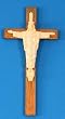 12 inch Wood Grained Cross w/Christ The King