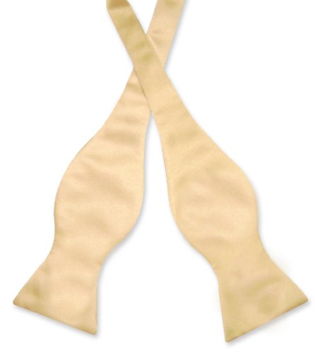 Vesuvio Napoli SELF TIE Bow Tie Solid GOLD Color Men's BowTie