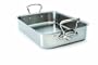 Mauviel M'Cook 5217.40 15.7 x 11.8 Inch Roasting Pan, Cast Stainless Steel Handle