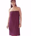 Ladies Towelling Sarong / Bath Towel Wrap, PLUM Colour, 100% Cotton, velcro fastening