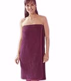 Ladies Towelling Sarong / Bath Towel Wrap, PLUM Colour, 100% Cotton, velcro fastening