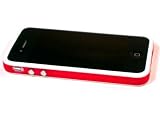 Red and White Premium Bumper Case for Apple iPhone 4 - AT&T