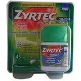 Zyrtec 24 Hour Allergy Relief Tablets for Indoor and Outdoor Allergies, 10 mg - 45 ea