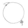 Sterling Silver Cubic Zirconia Palm Tree Anklet