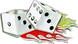 Mens Dice Flames Metal Lucky Collection Belt Buckle