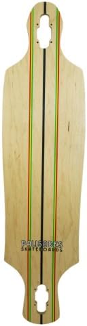 Palisades Rasta Racer Drop Thru Skate Board Deck (Assorted, 39.75 X 10-Inch)