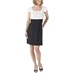 Mossimo® Black: 2-in-1 Short-Sleeve Dress - White/ Ebony