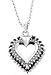 Sterling Silver 1/4 CT TW Genuine Diamond and Sapphire Heart Pendant