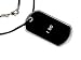 I Do - Wedding Marriage - Military Dog Tag Black Satin Cord Necklace