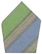 Durable Hand Woven 100% Cotton Green and Blue Striped Napkins 22x22 Inches Set of Six