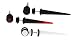 Set of 3 Acrylic Fake Tapers - White, Black, Red and Black with Red Star Logo - 16g Wire Stud - 2g Fake Taper - 3 Pairs