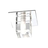 from Knightsbridge Decorative Square Glass Downlight Ceiling Light in Chrome