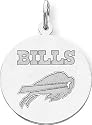Sterling Silver NFL Buffalo Bills Logo Charm