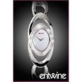 Seksy Entwine Ladies Stone Set MOP Pink Dial Steel Bracelet Watch 4281 As Seen On TV + FREE PENDANT GIFT