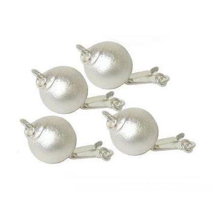 4 18mm Sterling Silver Ball Clasps Bead Parts