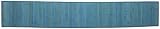 Laser Printed Split Bamboo 2' x 3' Cadet Blue Veranda Rug