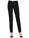Jones New York Women's Straight Leg Pant With Angled Seaming, Black, 12