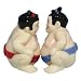 Japanese Sumo Wrestlers Wrestling Salt & Pepper Shakers Set New