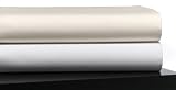 Pinzon Italian Cotton Percale Queen Sheet Set, Ivory