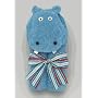 Mullins Square Blue Terry Hippo Beach/Bath Cover-Ups