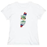 T-Shirt Womens White  Belize - Country Map Color Simple Countries