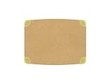 Epicurean Cutting Surfaces 12-by-9-Inch Non-Slip Gripper Cutting Board, Natural with Olive Silicone Grippers
