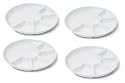 Swissmar Set of 4 Fondue/Raclette Plates, White