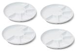 Swissmar Set of 4 Fondue/Raclette Plates, White