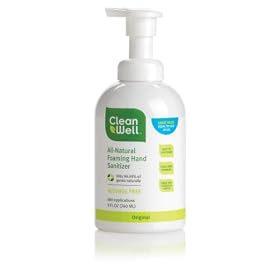 Cleanwell All-natural Foaming Hand Sanitizer, Original Scent, 8-Ounce (Pack of 3) by Cleanwell
