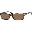 Hugo Boss 0318/S Men's Polarized Rectangular Full Rim Sports Sunglasses - Havana Vintage/Brown