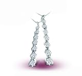 14K Platinum Journey Swirl Diamond Pendant - GH SI - 0.25 Ct. - 1.00 Ct.