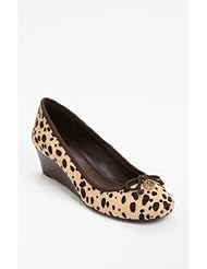 Shoes: Tory Burch Womens Beige Brown Chelsea Cheetah Spot Fur Wedges 9 - Tory Burch