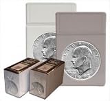 BCW Silver Dollar Coin Display Slab Foam Inserts - No Slabs (Display Box of 25) Coin Collecting Archival Storage Supplies, White