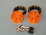 2 Amber LED Marker Lights Truck Trailer Boat RV Light by Global Parts