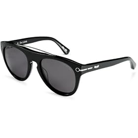 h&amp;m lunettes de soleil Vestal - VVDL001 - De Luna - Lunette Homme - Monture Noire en Acétate - Verre Gris