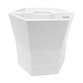 BRELLA VASE� - 5 inch - Opaque - Cottage White - Patio Umbrella Vase from Florist